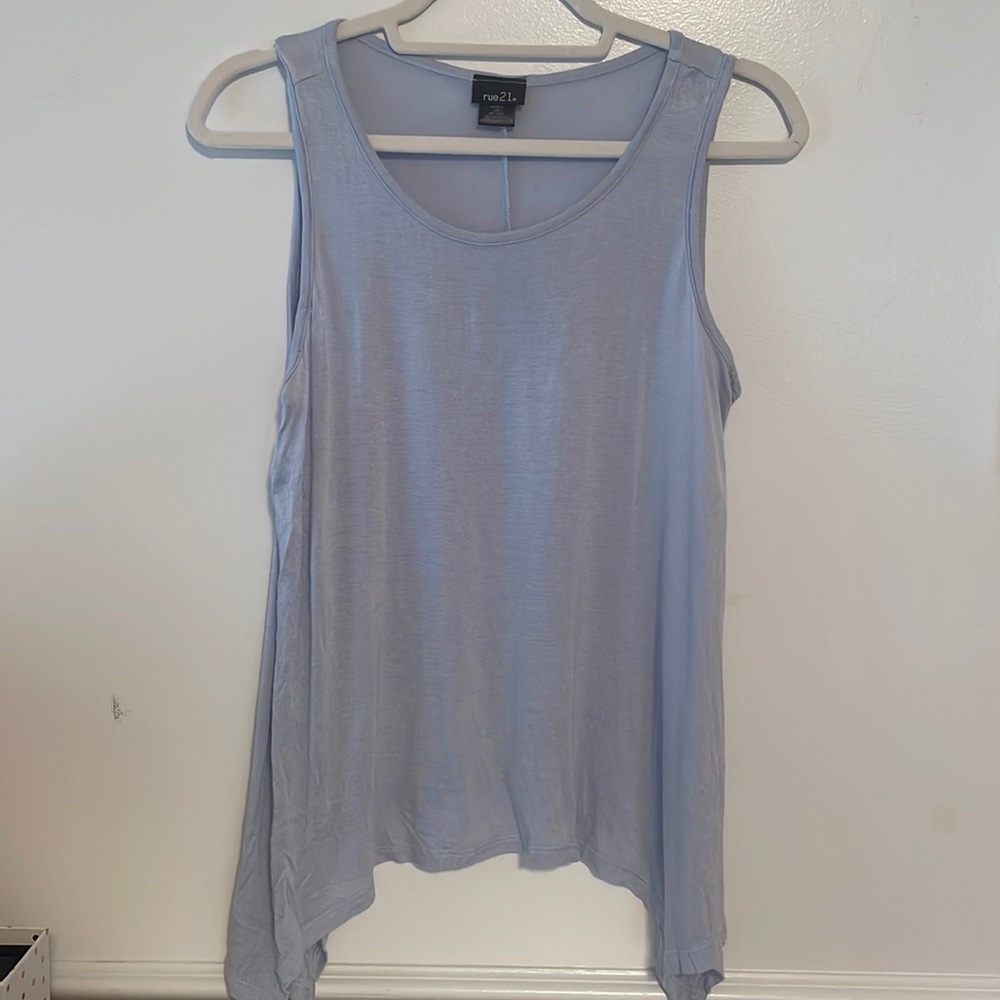 Ice blue tank top size small